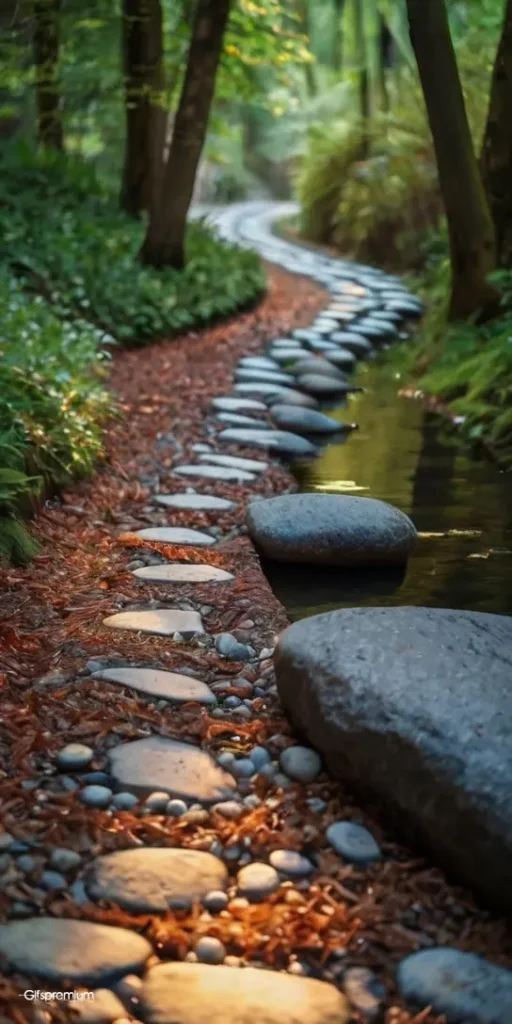 wallpaper 326 A beautiful path made stones 1 wallpaper phone 4K Gifspremium