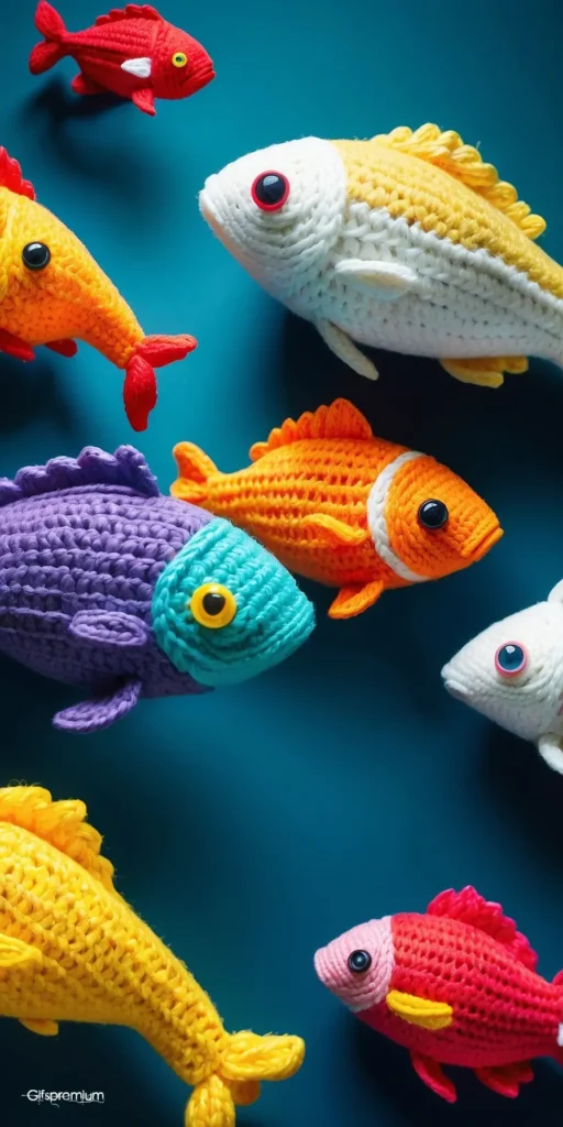 wallpaper 145 Amigurumi fish wallpaper phone 4K Gifspremium