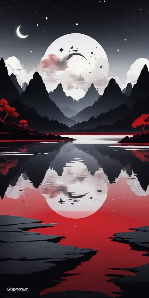 wallpaper 81 Black and red 1 wallpaper phone 4K Gifspremium