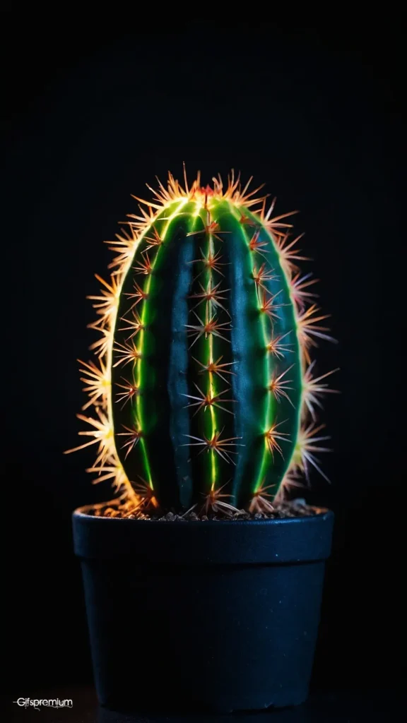 wallpaper 216 Cactus black 1 wallpaper phone 4K Gifspremium