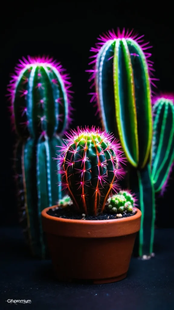 wallpaper 130 Cactus black 2 wallpaper phone 4K Gifspremium