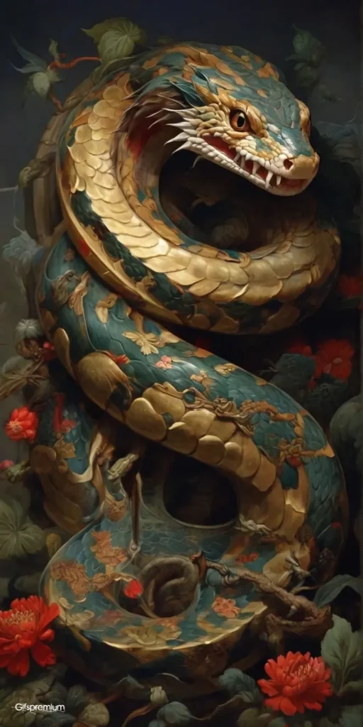 wallpaper 86 Chinese Zodiac Snake 1 wallpaper phone 4K Gifspremium