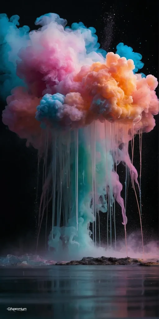 wallpaper 445 Colorful explosion 4 wallpaper phone 4K Gifspremium