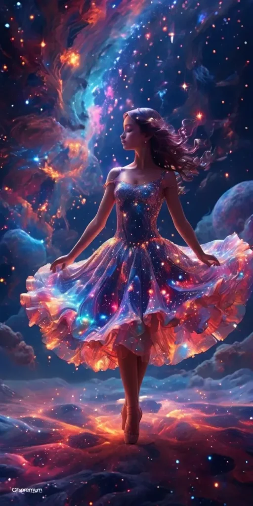 wallpaper 163 Cosmic dress 2 wallpaper phone 4K Gifspremium