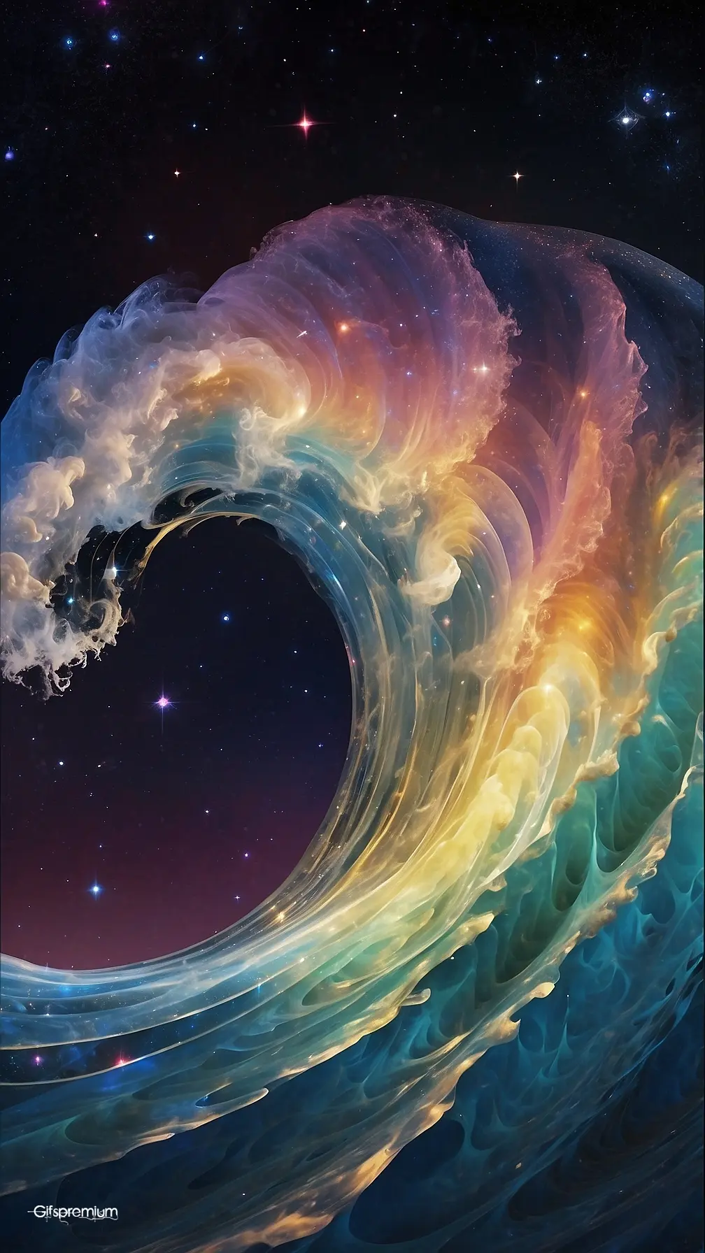 Cosmic wave wallpaper phone 4K Gifspremium