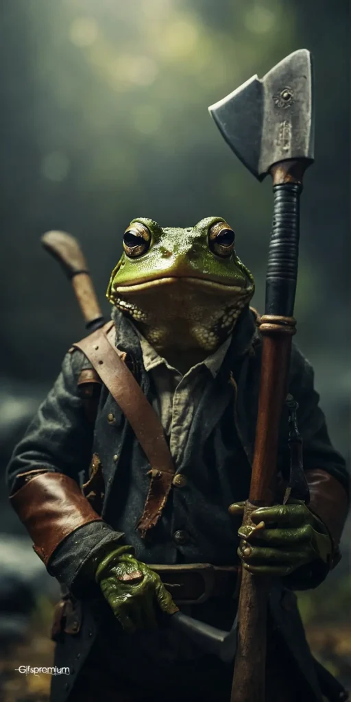 wallpaper 126 Frog holding 1 wallpaper phone 4K Gifspremium