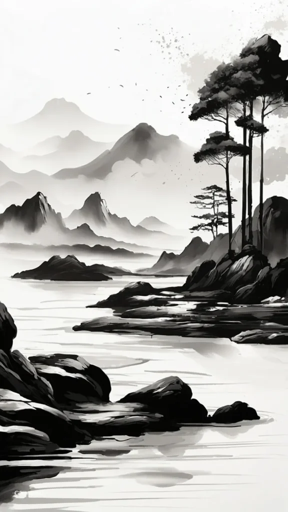 wallpaper 431 Japanese zen style 2 wallpaper phone 4K Gifspremium