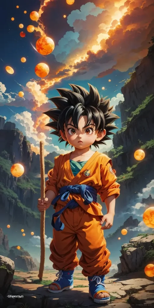 wallpaper 128 Kid Goku wallpaper phone 4K Gifspremium