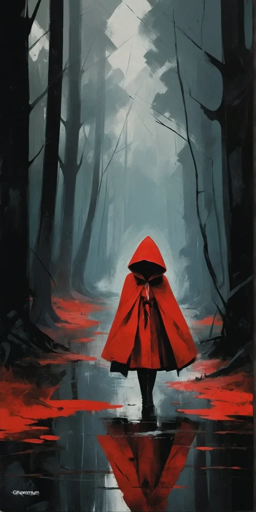 wallpaper 456 Little woman in red 2 wallpaper phone 4K Gifspremium