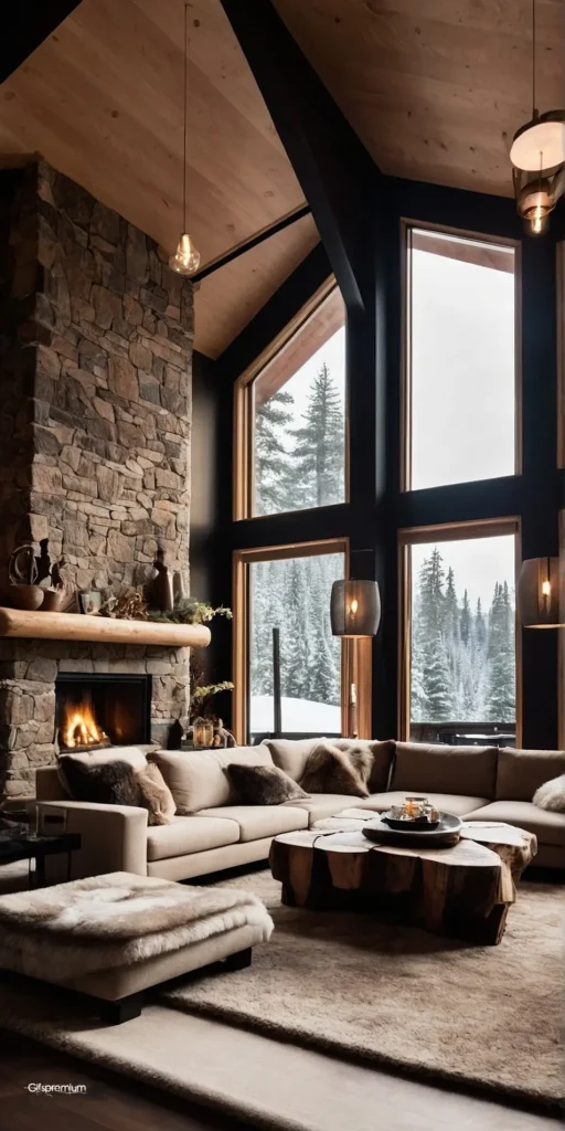 wallpaper 220 Living room mountain wallpaper phone 4K Gifspremium