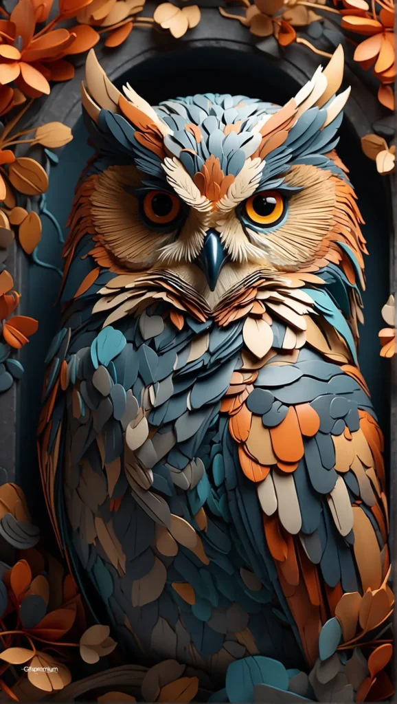 wallpaper 242 Majestic owls 2 wallpaper phone 4K Gifspremium