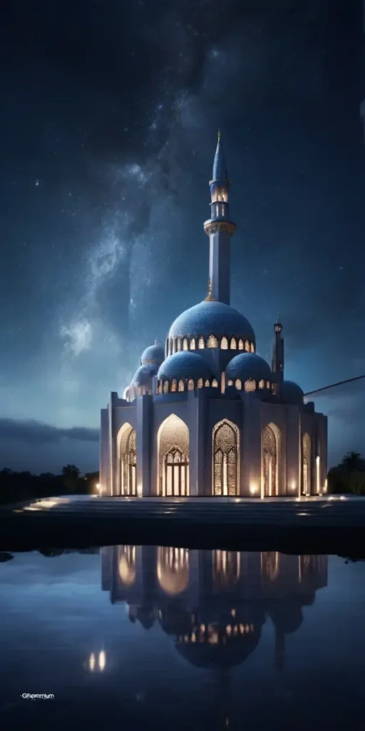 wallpaper 263 Mosque night sky2 wallpaper phone 4K Gifspremium