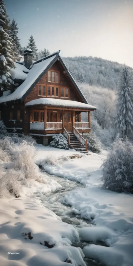 wallpaper 118 Mountain cottage2 wallpaper phone 4K Gifspremium