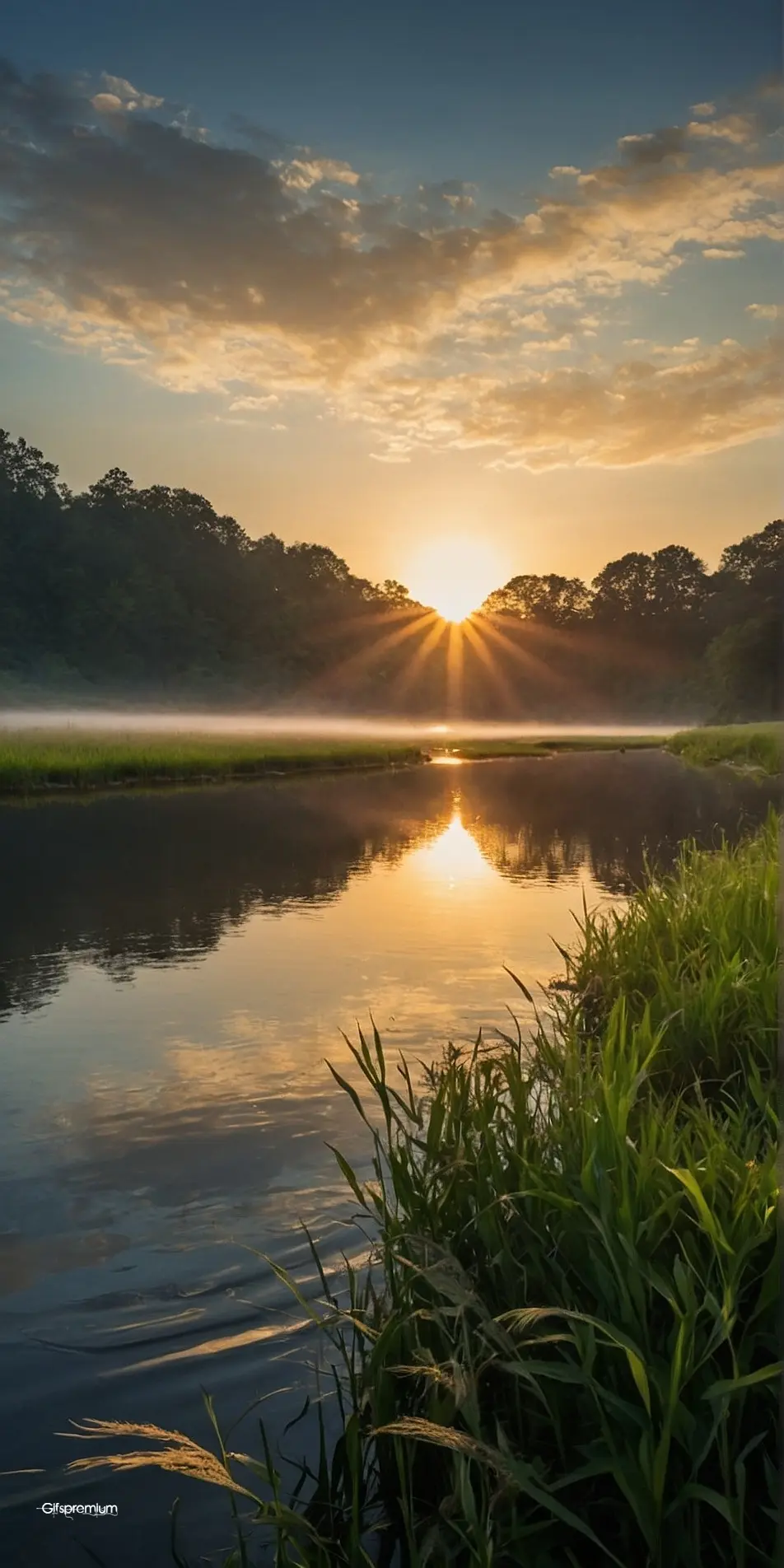 Natural landscape sunrise wallpaper phone 4K Gifspremium