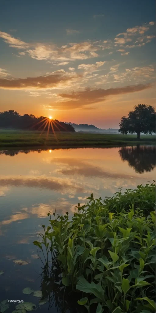 wallpaper 418 Natural landscape sunrise2 wallpaper phone 4K Gifspremium