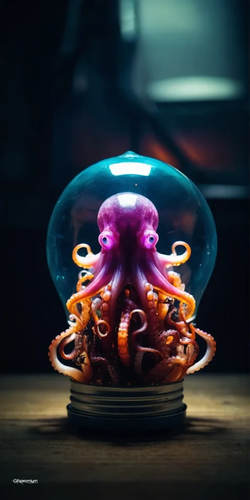 wallpaper 9 Octopus bulb 2 wallpaper phone 4K Gifspremium