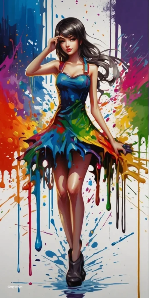 wallpaper 401 Painting splash art 2 wallpaper phone 4K Gifspremium