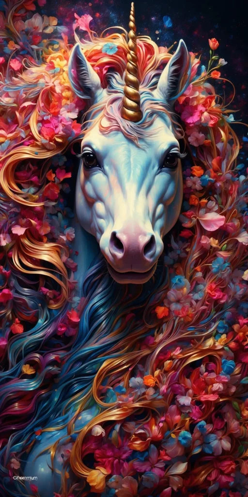 wallpaper 298 Painting unicorn wallpaper phone 4K Gifspremium