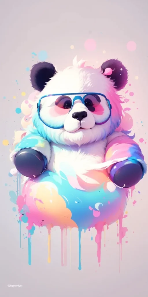 wallpaper 367 Panda fun 2 wallpaper phone 4K Gifspremium