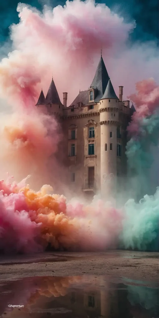 wallpaper 255 Pastel colors castle wallpaper phone 4K Gifspremium