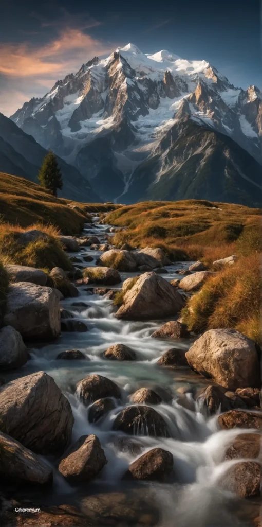 wallpaper 402 Photography of the Mont Blanc 3 wallpaper phone 4K Gifspremium