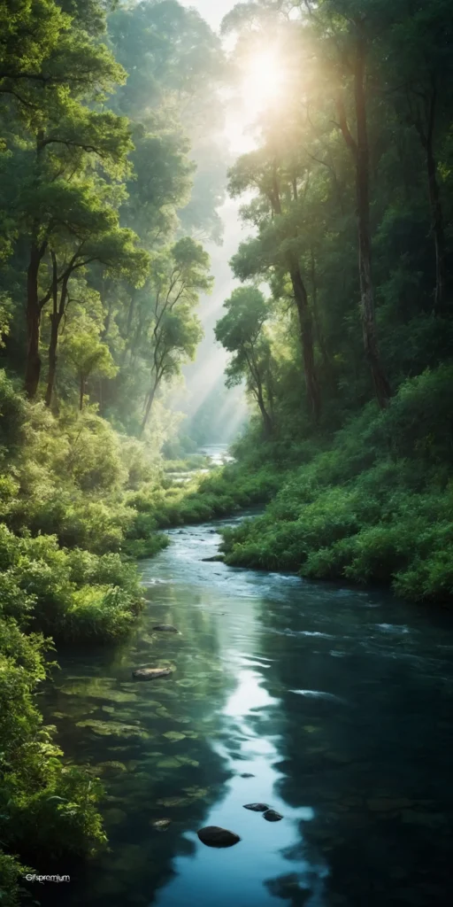 wallpaper 310 River reflecting wallpaper phone 4K Gifspremium