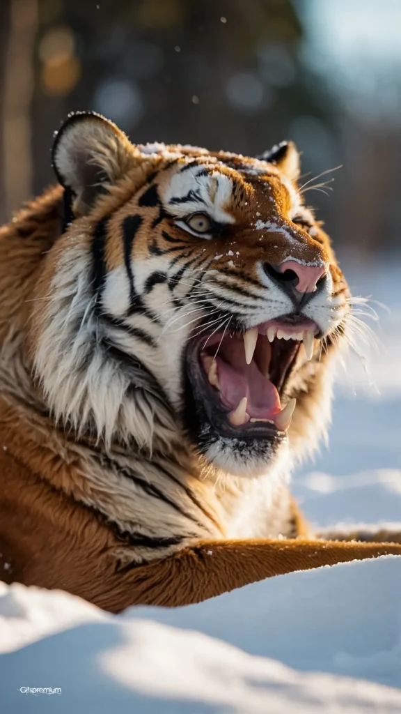 wallpaper 293 Siberian tiger 2 wallpaper phone 4K Gifspremium