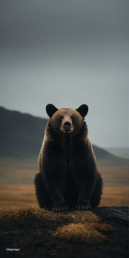 wallpaper 321 Sitting bear2 wallpaper phone 4K Gifspremium