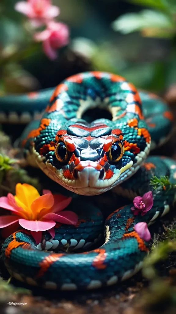 wallpaper 16 Snake colors 2 wallpaper phone 4K Gifspremium