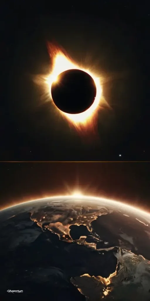wallpaper 457 Solar eclipse from earth wallpaper phone 4K Gifspremium