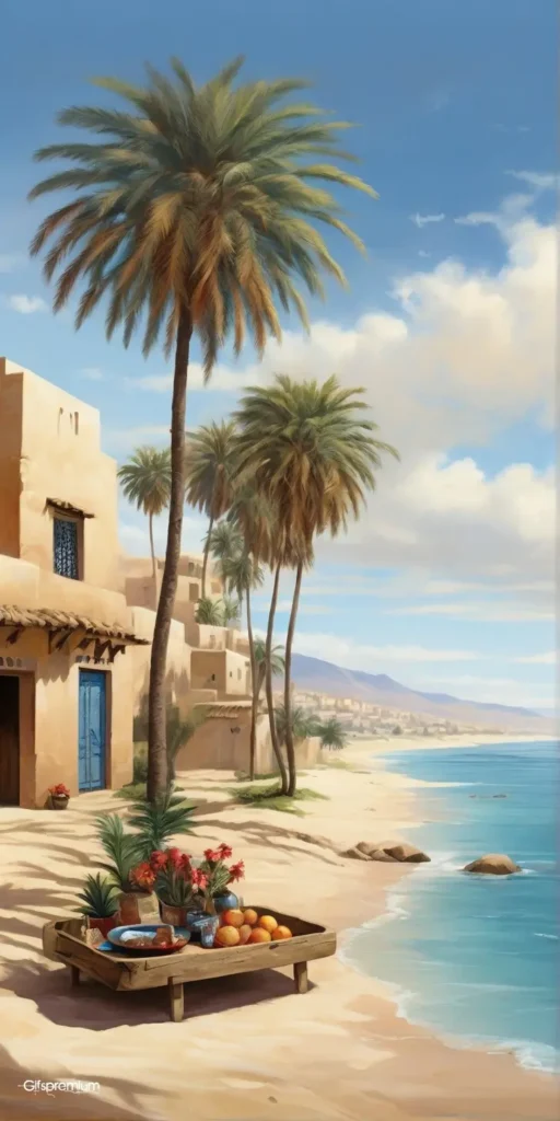 wallpaper 194 Tableau unspoiled beach wallpaper phone 4K Gifspremium