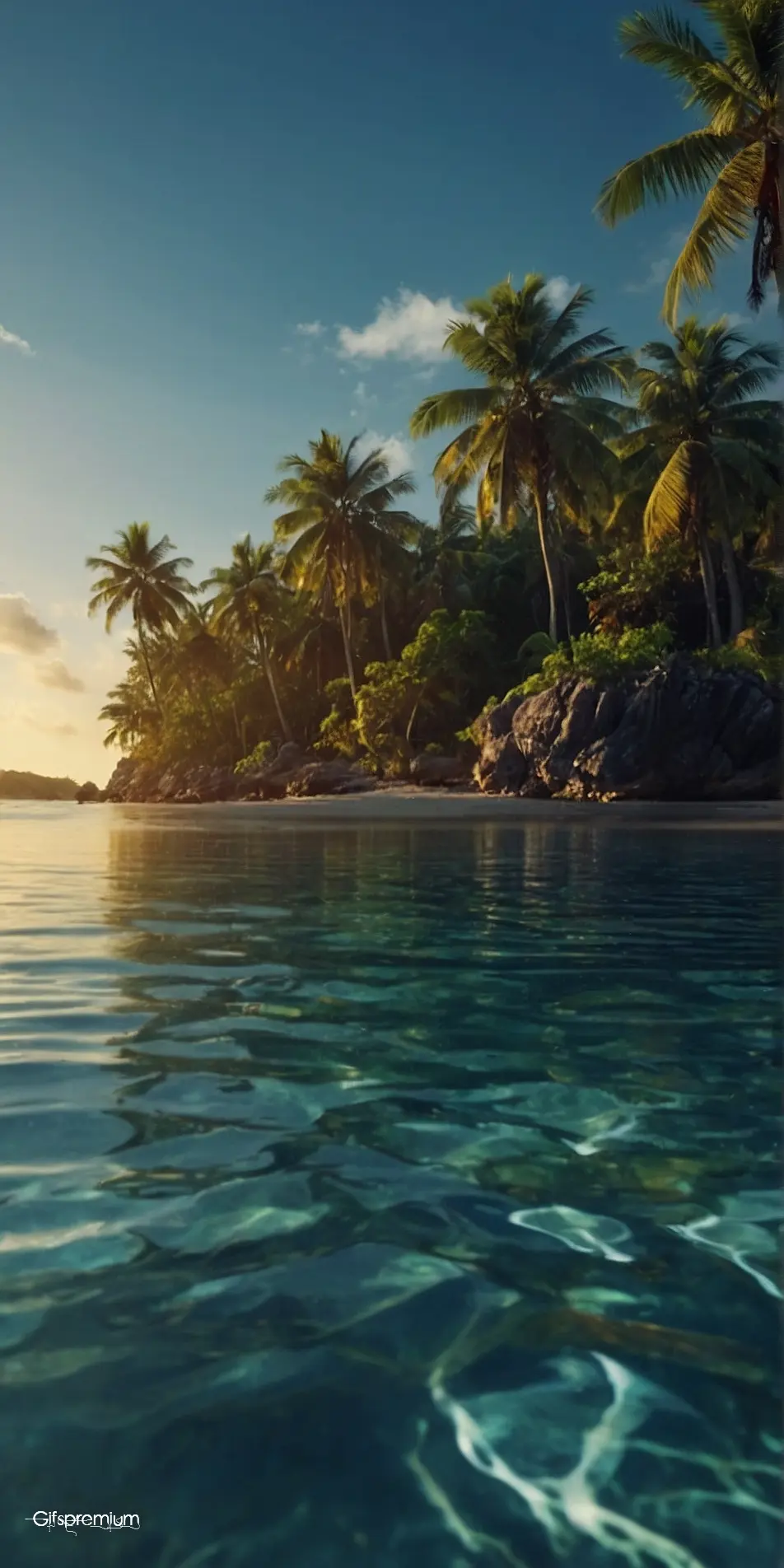 Tropical beach4 wallpaper phone 4K Gifspremium