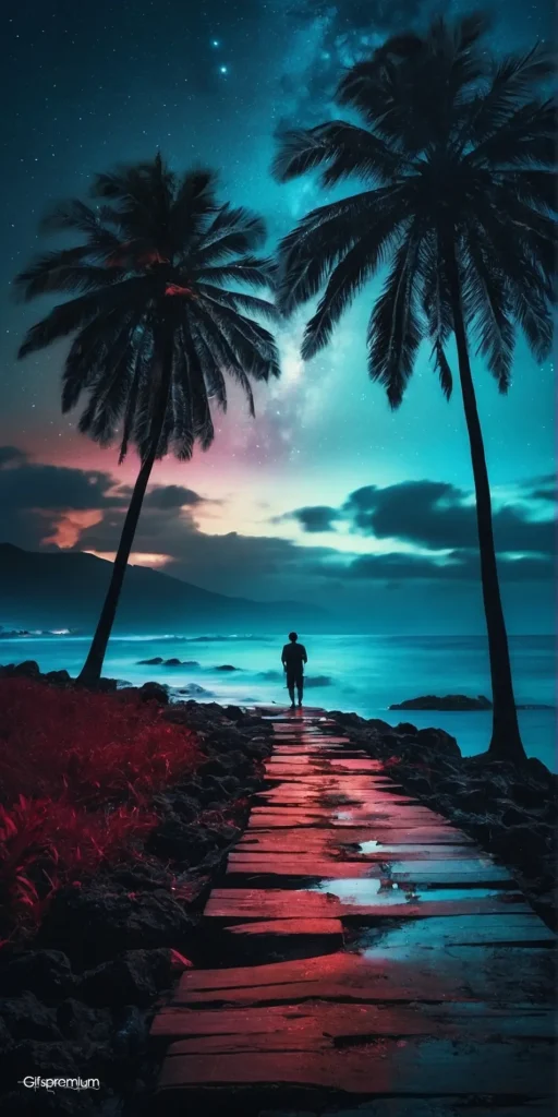wallpaper 11 Tropical colors wallpaper phone 4K Gifspremium