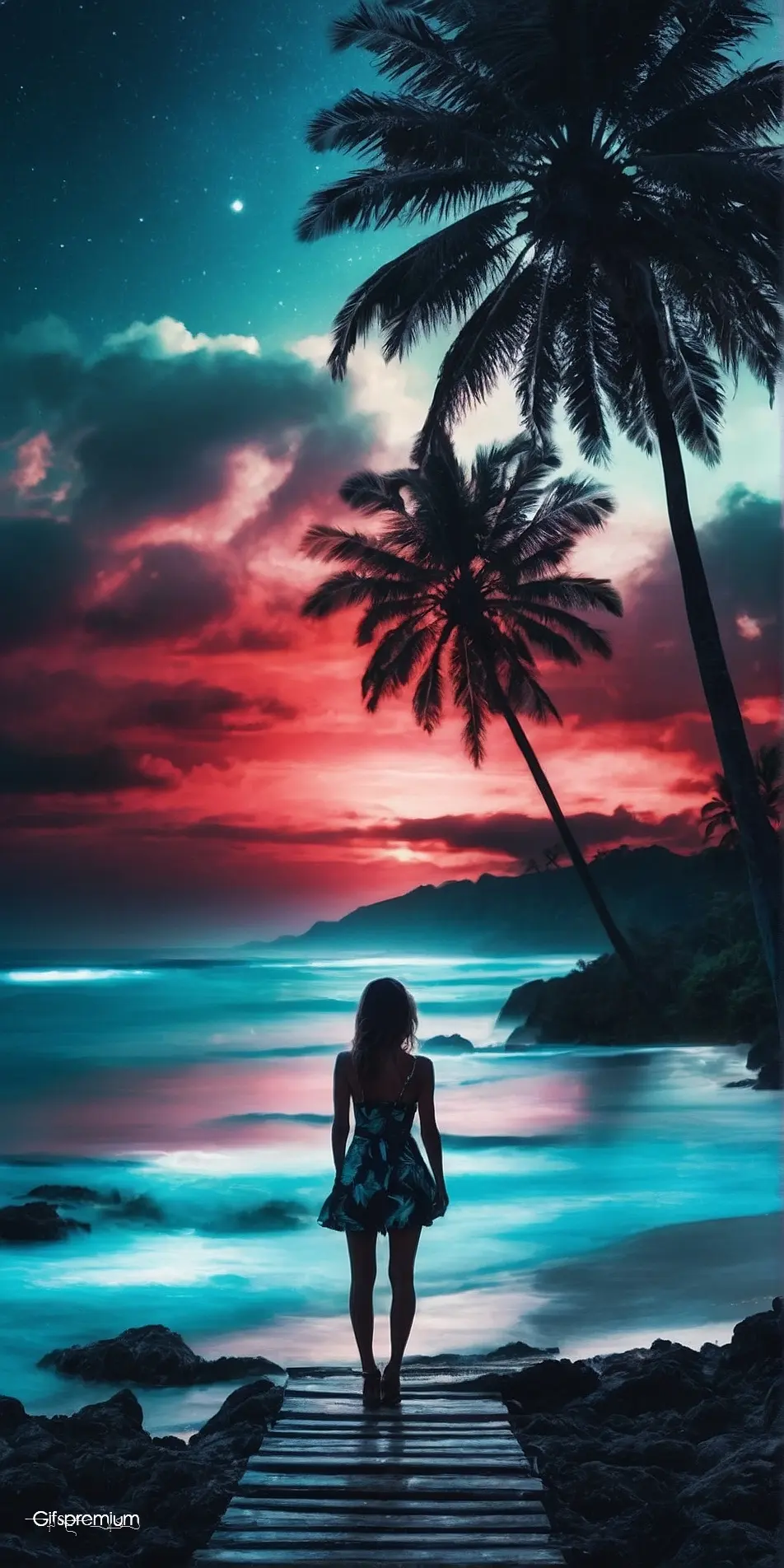 Tropical colors2 wallpaper phone 4K Gifspremium