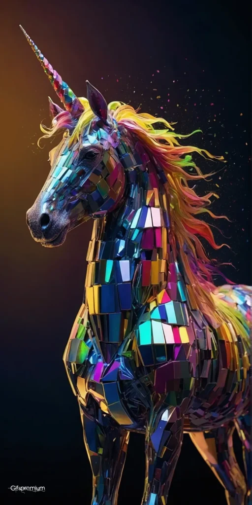 wallpaper 28 Unicorn disco wallpaper phone 4K Gifspremium