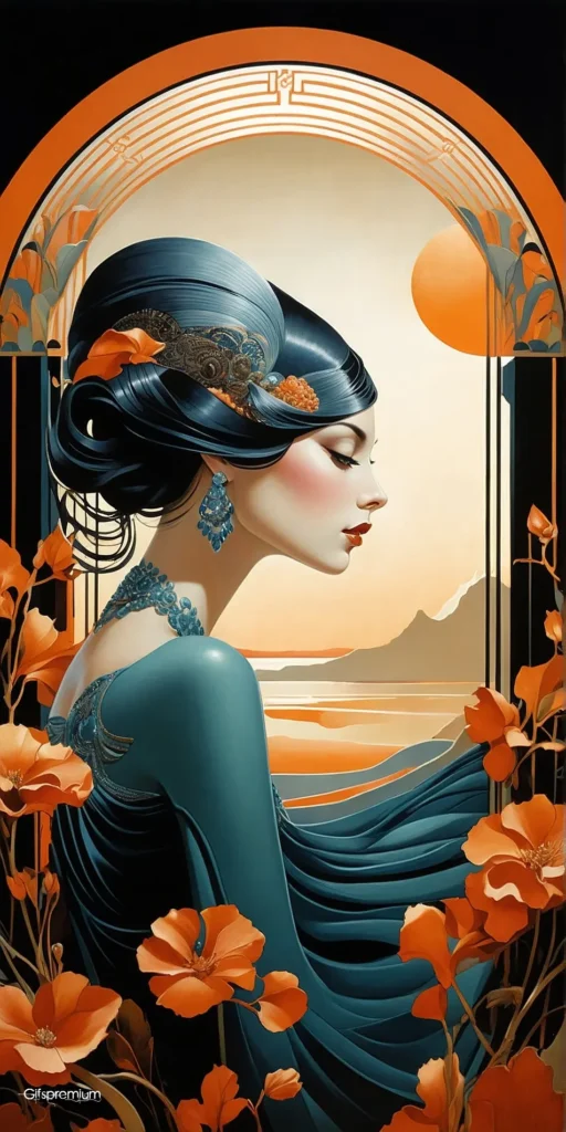 wallpaper 190 Vintage art deco2 wallpaper phone 4K Gifspremium