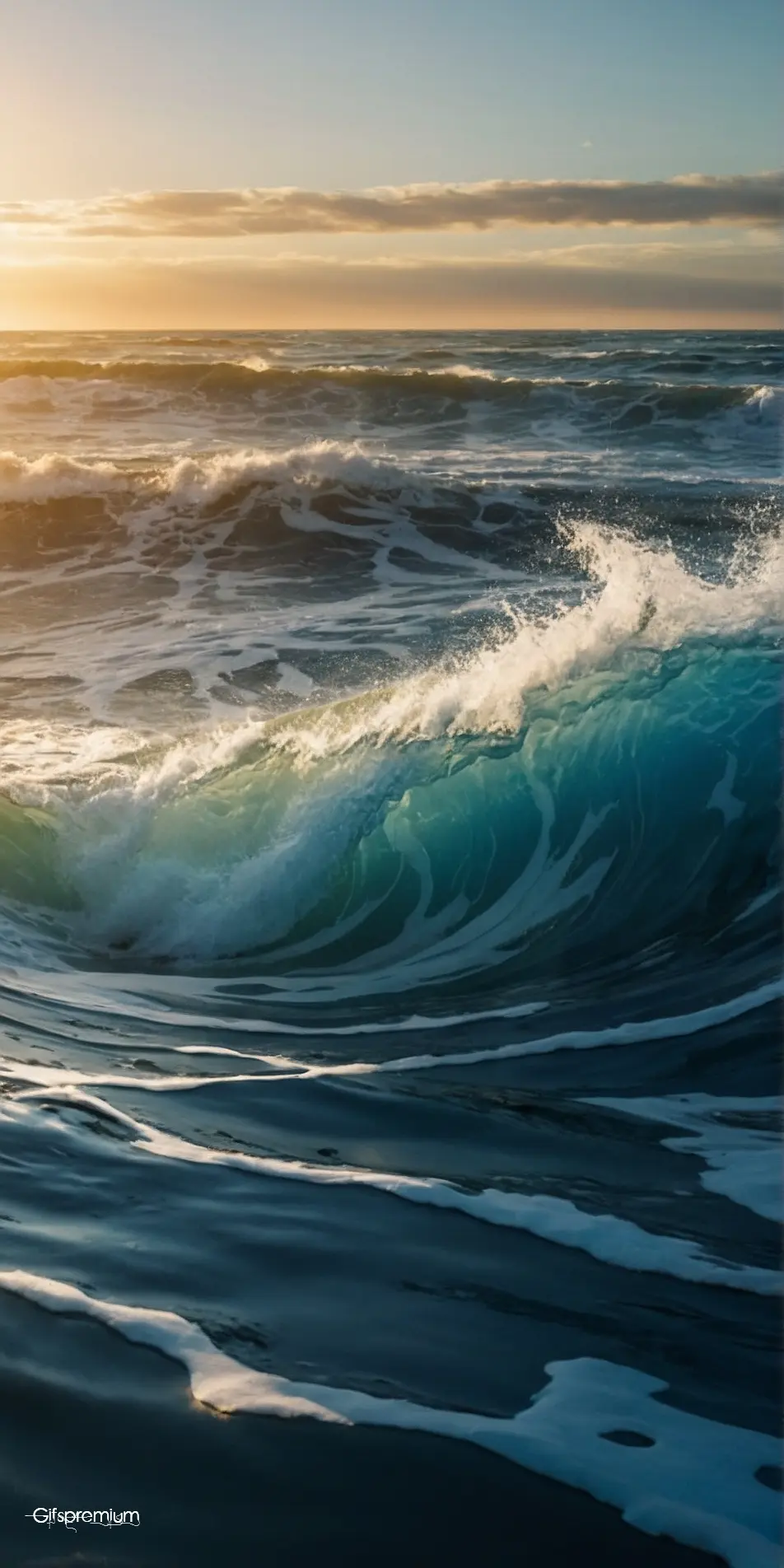 Wave Sunlight wallpaper phone 4K Gifspremium