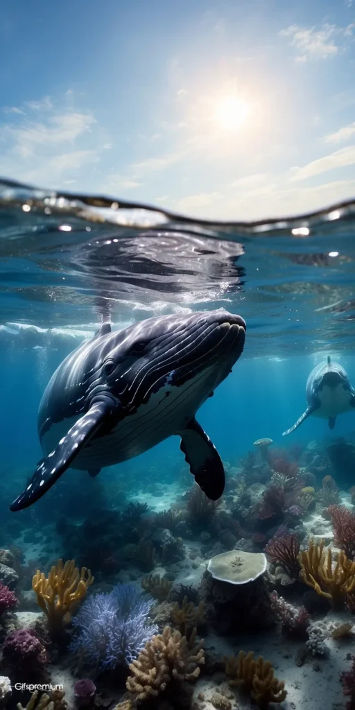 wallpaper 146 Whale underwater 1 wallpaper phone 4K Gifspremium