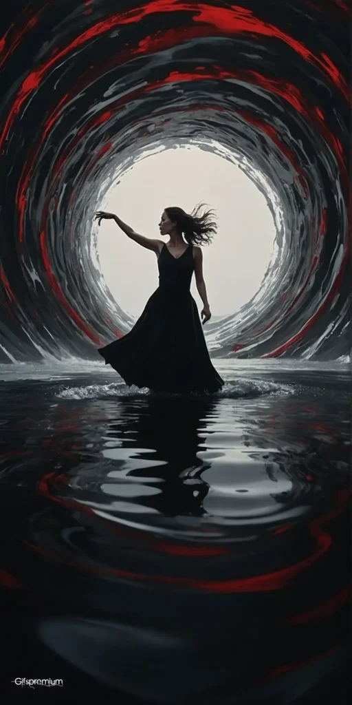 wallpaper 150 Woman black hole2 wallpaper phone 4K Gifspremium